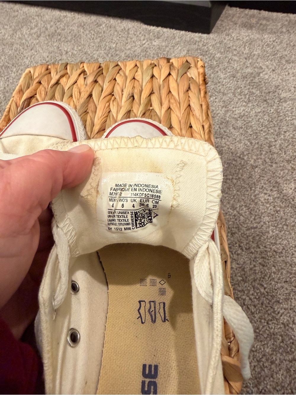 Converse Chuck Taylor All Star Low Top Optical White Sneakers Women’s 6 - Picture 7 of 9
